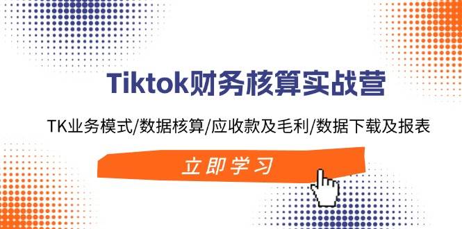 Tiktok财务核算实战营：TK业务模式/数据核算/应收款及毛利/数据下载及报表