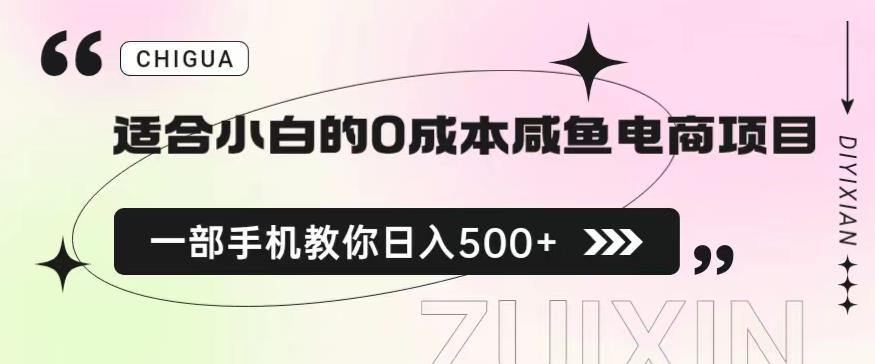 适合小白的0成本闲鱼电商项目，一部手机，教你如何日入500+的保姆级教程【揭秘】