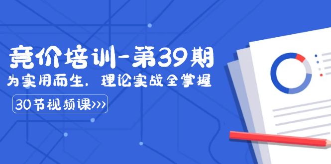 （8750期）某收费标准竞价培训-第39期：为实用性为之，基础理论实战演练全把握（30堂课）