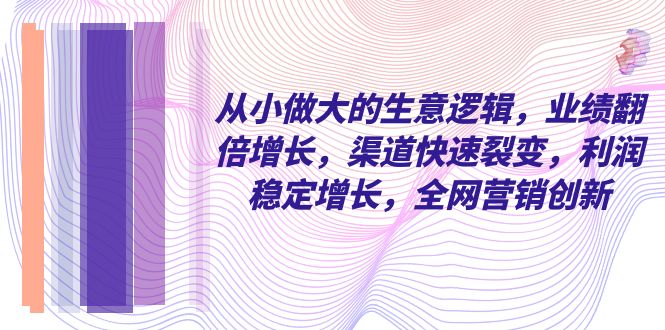 自小做大的买卖逻辑性，销售业绩翻倍增长，方式迅速裂变式，盈利持续增长，全网推广自主创新-暖阳网-优质付费教程和创业项目大全