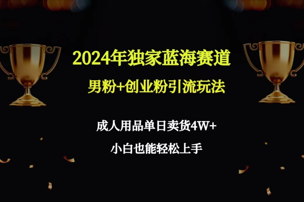 （9112期）2024年独家代理瀚海跑道粉丝 自主创业粉引流方法游戏玩法，两性用品单日卖东西4W 家庭保姆实例教程