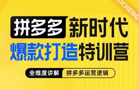 玺承·拼多多新形势下爆款打造暑期夏令营，多方位讲解拼多多运营思维逻辑