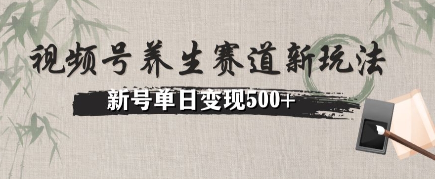 微信视频号健康养生跑道暴力行为掘金队（懒人神器游戏玩法）没脑子运送，小号日入500-暖阳网-优质付费教程和创业项目大全