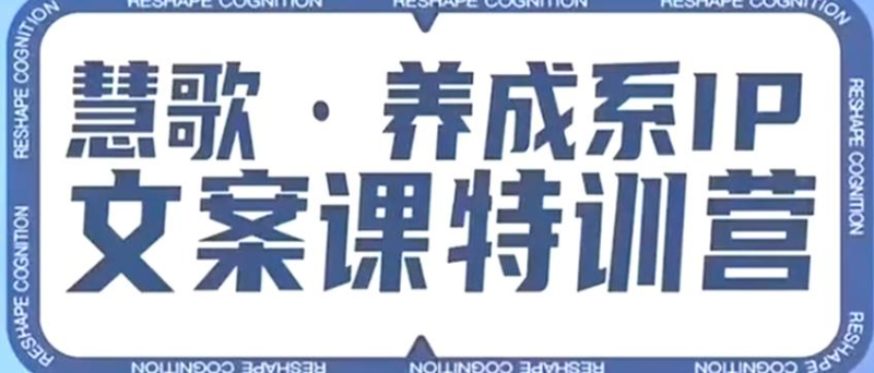 养成系IP广告文案课暑期夏令营，广告文案心决吊顶天花板，打造养成系IP广告文案力，洞察人性网络营销推广，让客户围着你转收付款