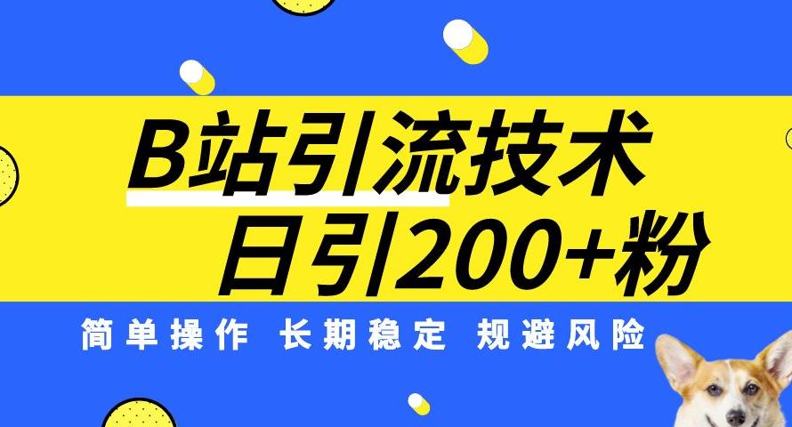 B站引流技术：每日引流方法200精准粉，易操作，持续稳定，防范风险