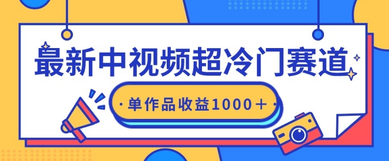 最新中视频超冷门赛道，轻松过原创，单条视频收益1000＋