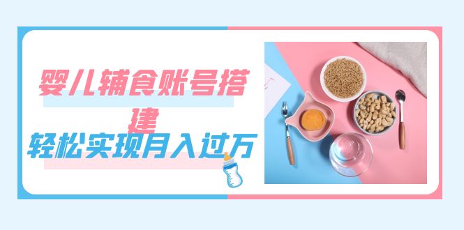 （7385期）紧跟时代发展，宝宝辅食账户构建，真正实现月入了万（实例教程 素材内容）