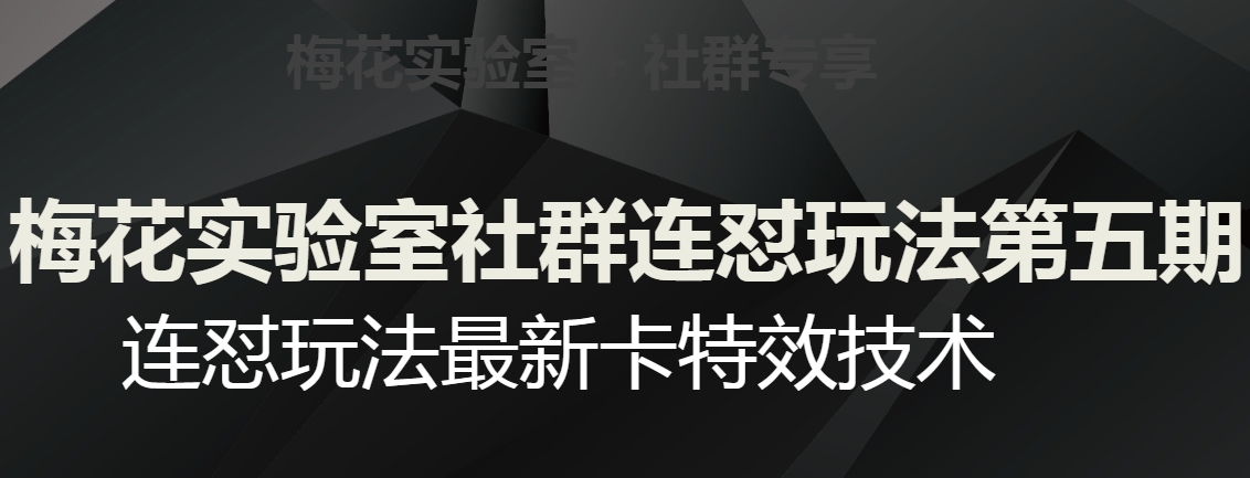 红梅花试验室社群营销连怼游戏玩法第五期，微信视频号连怼游戏玩法全新卡特效技术