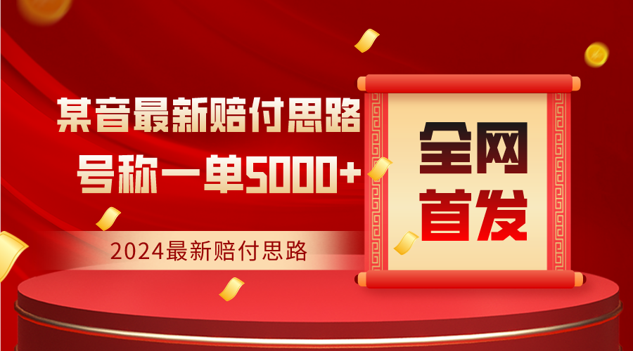 独家首发，2024全新抖音赔偿构思，称为一单盈利5000