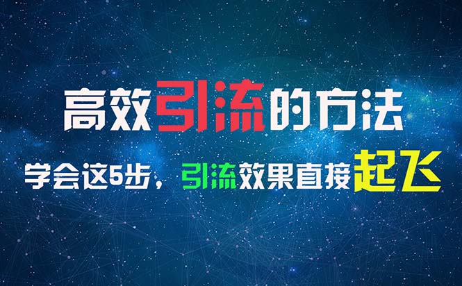 （11776期）高效率引流的方法，能够帮助你日引300 自主创业粉，一年轻轻松松收益30万，比工作强