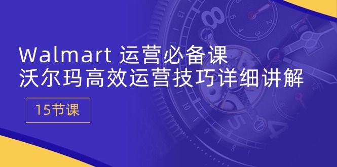 （10565期）Walmart 经营必不可少课：沃尔玛超市高效管理方法详细的讲解 (15堂课)