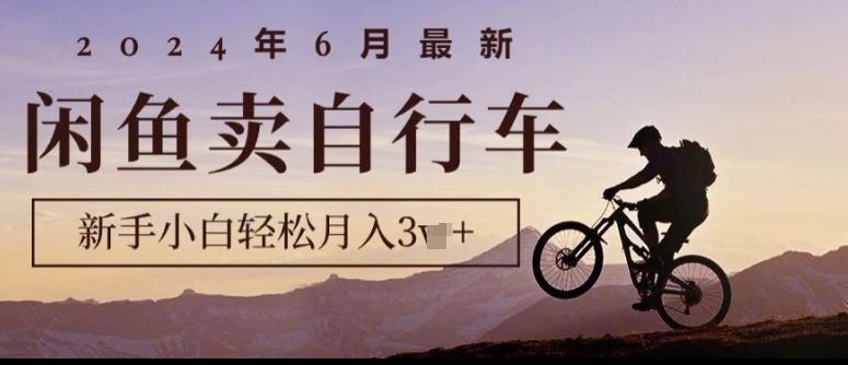 2024年6月全新淘宝闲鱼单车，新手入门轻轻松松月收入1w ，零风险新项目