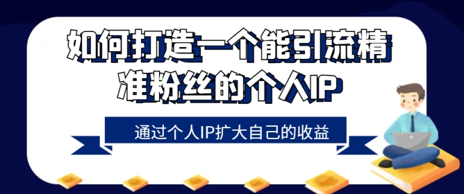 如何设计一个能引流方法精准粉丝本人的IP，通过自身IP增加自己的盈利