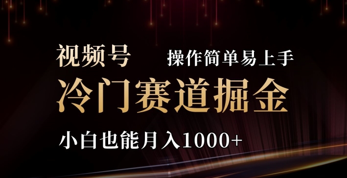 2024微信视频号三国小众跑道掘金队，使用方便快速上手，新手也可以月入1000