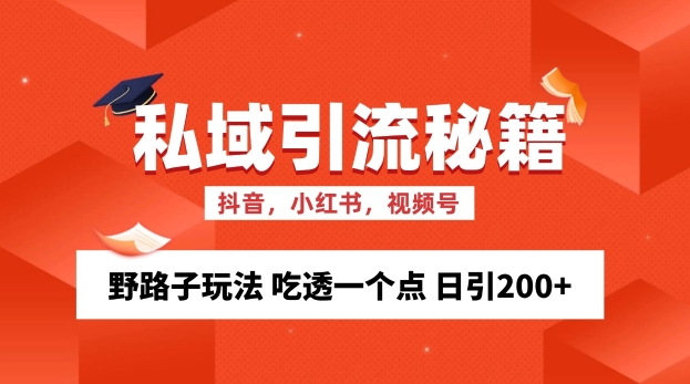 私域流量的精准性获客方法 歪门邪道游戏玩法 弄懂一个点 日引200 【揭密】