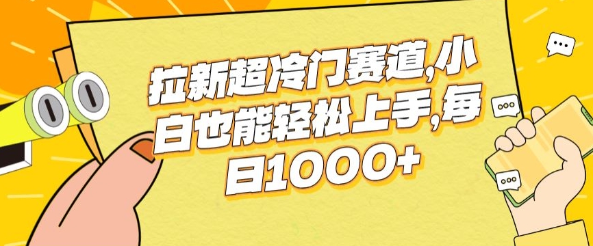 拉新超冷门赛道，小白也能轻松上手，每日1000+