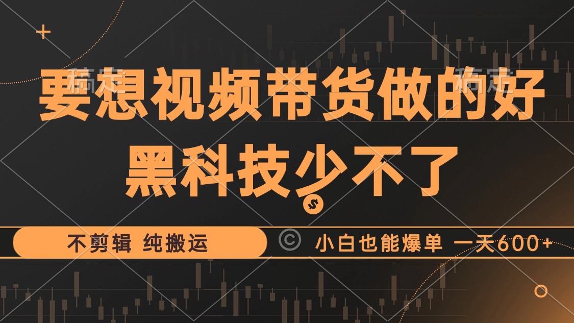 （12868期）抖音短视频卖货最暴力行为游戏玩法，运用高科技 不视频剪辑 纯运送，新手也可以打造爆款，单…