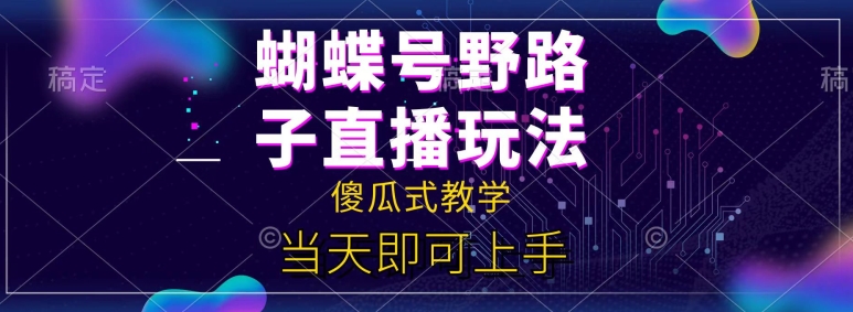 彩蝶号自撸直播间掘金队歪门邪道课堂教学，简易没脑子，当日就能入门