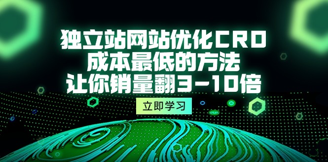 （10173期）自建站seo优化CRO，成本最低的方式，使你销售量翻3-10倍（5堂课）