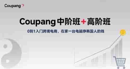 Coupang中阶班+高阶班，0到1入门跨境电商，在家一台电脑挣韩国人的钱