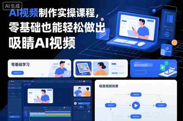 AI视频制作实操课程，零基础也能轻松做出吸睛AI视频