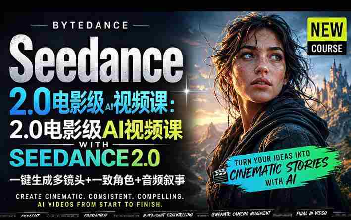 字节跳动的Seedance 2.0 AI电影视频生成制作教程，一键生成多镜头+一致角色+音频叙事-中英字幕