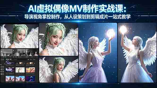 （17962期）AI虚拟偶像MV制作实战教学：导演视角掌控制作，从人设策划到剪辑成片一站式教学