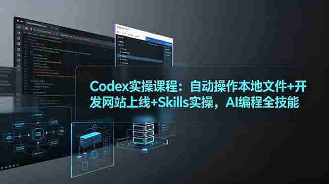 （19009期）Codex实操课程：自动操作本地文件+开发网站上线+Skills实操，AI编程全技能