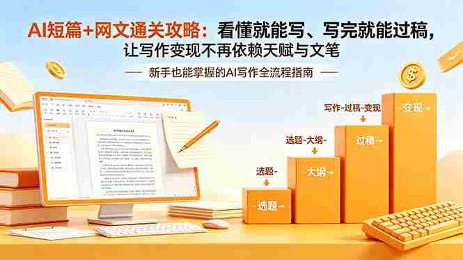 （18486期）AI短篇+网文通关攻略-更新4月：看懂就能写、写完就能过稿，让写作变现不再依赖天赋与文笔