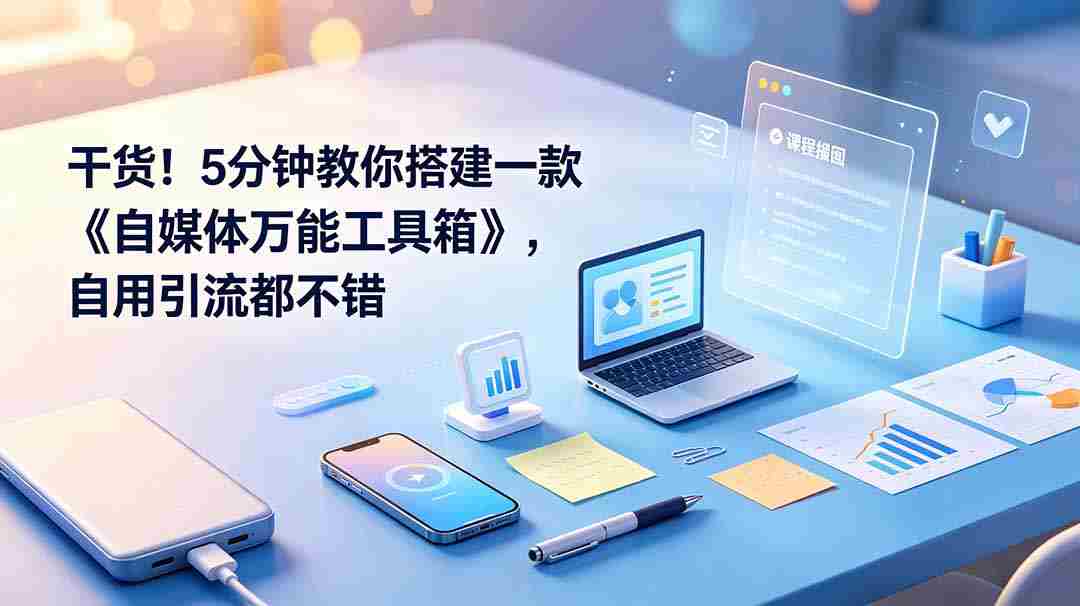 （19064期）干货！5分钟教你搭建一款《自媒体万能工具箱》，自用引流都不错