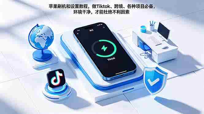 （18558期）苹果刷机和设置教程，做Tiktok、跨境、各种项目必备，环境干净，才能杜绝不利因素