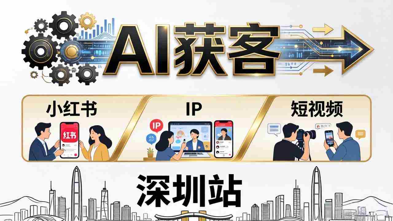 （18226期）2026AI获客大课深圳站：4月17日-19日3天2夜拆透小红书+IP+短视频，老板操盘手必来