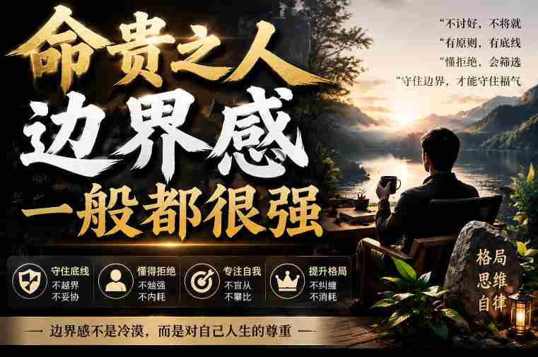 付费文章：命贵之人，边界感一般都很强