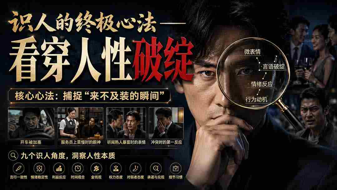 （20300期）付费文章：识人的终极心法——看穿人性破绽