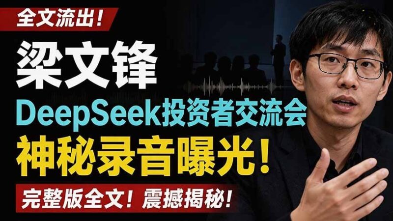 【2026.07.27】梁文锋DeepSeek投资者交流会内部录音意外流出，速看！