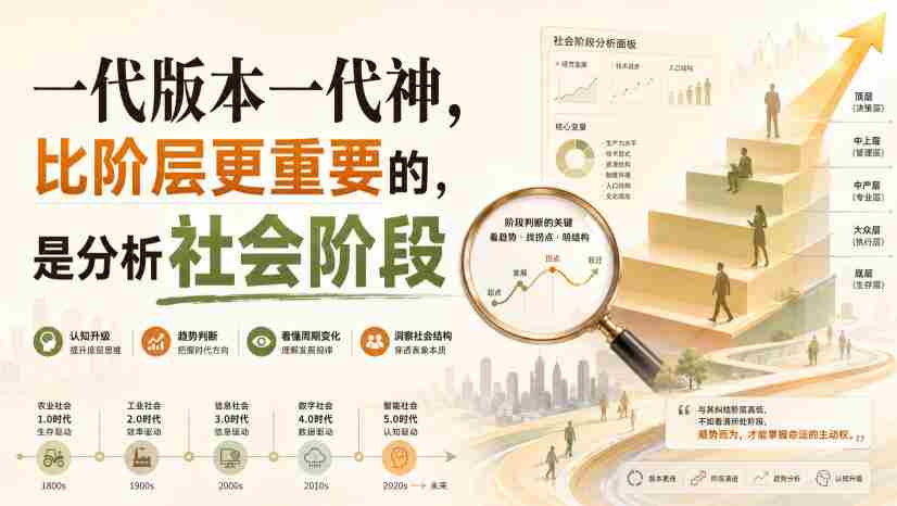 付费文章：一代版本一代神，比阶层更重要的，是分析社会阶段