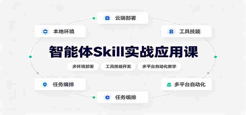 智能体Skill实战应用课：多环境部署，工具技能开发，多平台自动化教学