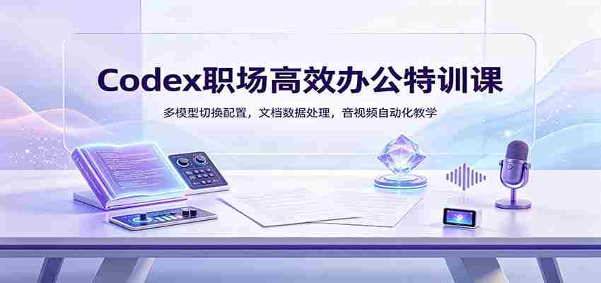 Codex职场高效办公特训课：多模型切换配置，文档数据处理，音视频自动化教学