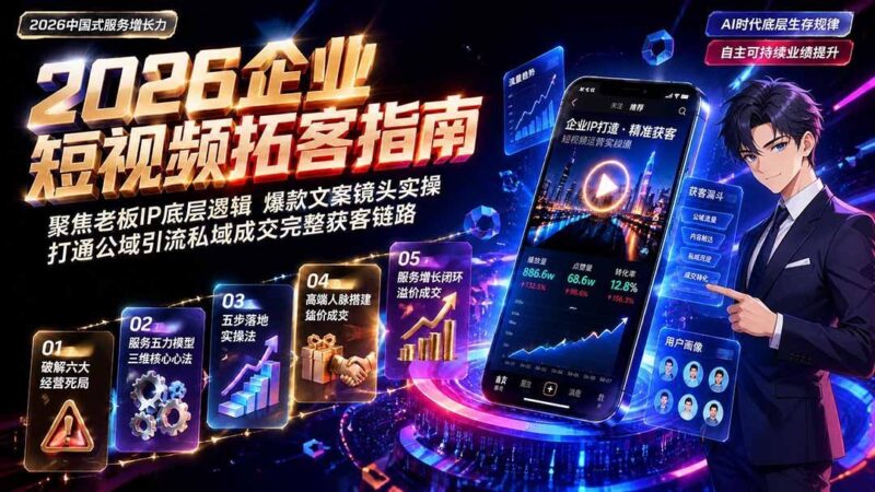 【2026.08.02】2026 AI驱动门店增长实战课｜五力模型×三维心法，破解客源流失与低价内卷，实现长效业绩爆发