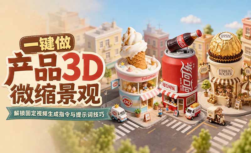 【2026.09.07】一键生成产品3D微缩景观，libtv带你解锁视频创作新玩法！