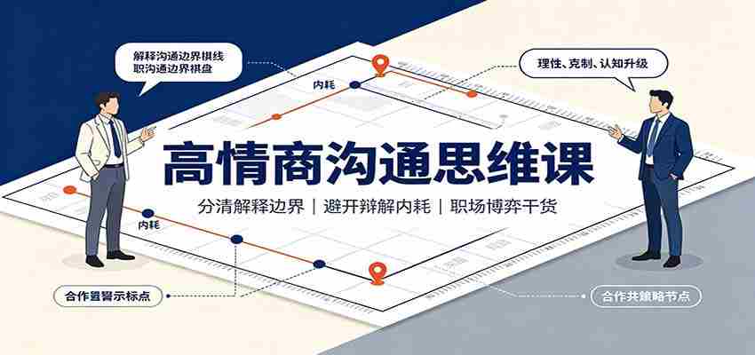 高情商沟通思维课：分清解释边界，避开辩解内耗，职场博弈干货